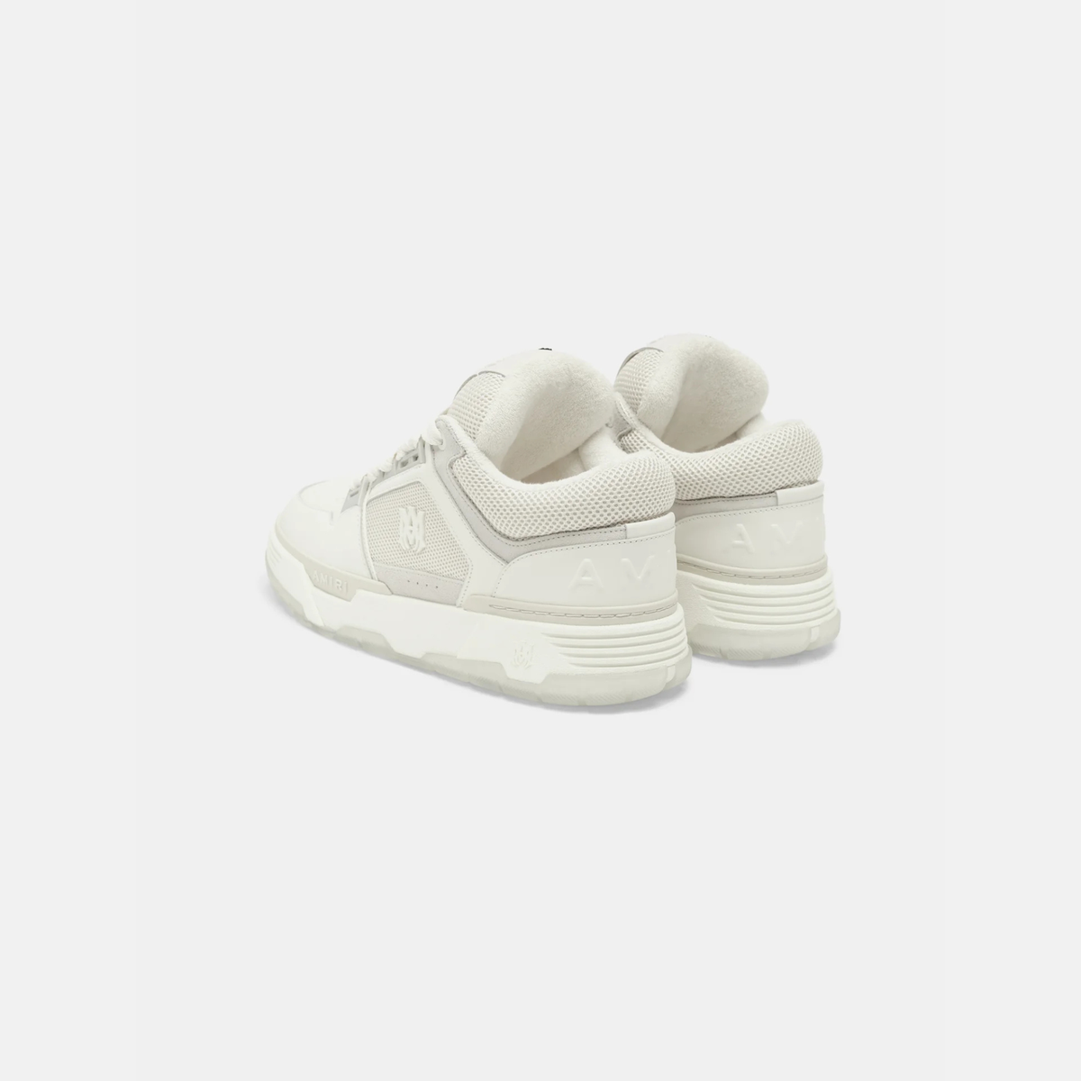 AMIRI MA-1 White Grey Leather Mesh Sneakers